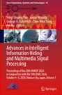 "Advances in Intelligent Information Hiding and Multimedia Signal Processing" in Weiß auf rotem Hintergrund. Oben Abbildungen von Technik.