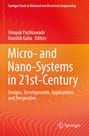 Buchtitel: "Micro- and Nano-Systems in 21st-Century". Hintergrund: Verläuft von Rot zu Orange mit wellenförmigem Muster.
