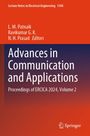 Titel: Advances in Communication and Applications. Autoren: L. M. Patnaik, Ravikumar G. K., N. H. Prasad. Springer-Logo unten.