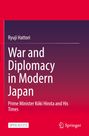 Text: "Ryuuji Hattori", Titel: "War and Diplomacy in Modern Japan", Untertitel: "Prime Minister Kōki Hirota and His Times". Farbverlauf rot.