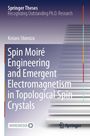 Text: "Spin Moiré Engineering and Emergent Electromagnetism in Topological Spin Crystals". Grafik: Stufen in diagonalem Verlauf.
