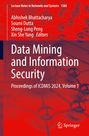 Titel: Data Mining and Information Security, Proceedings of ICDMIS 2024, Volume 1. Rotes wissenschaftliches Buchcover.