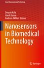 Titel: Nanosensors in Biomedical Technology. Namen: Deepak Kala, Harsh Kumar, Nadeem Akhtar. Farbverlauf: Rot-Orange.