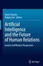 Blauer Hintergrund mit weißem Text: "Artificial Intelligence and the Future of Human Relations. Eastern and Western Perspectives".