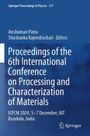 Titel: "Proceedings of the 6th International Conference on Processing and Characterization of Materials". Blaue Buchcover-Gestaltung.