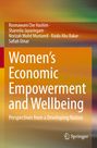 Buchtitel: "Women's Economic Empowerment and Wellbeing". Autoren: Rosmawani Che Hashim et al. Farbverlauf-Hintergrund.