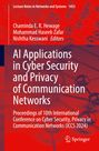 Titel: "AI Applications in Cyber Security and Privacy of Communication Networks". Autoren: Chaminda E. R. Hewage u.a. Springer-Logo.