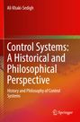 "Control Systems: A Historical and Philosophical Perspective" von Ali Khaki-Sedigh. Farbige Abstraktion in Rot- und Orangetönen.
