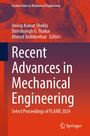 „Recent Advances in Mechanical Engineering“ und eine orangefarbene Abbildung mit Zahnrädern und technischen Skizzen.