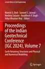 "Proceedings of the Indian Geotechnical Conference (IGC 2024), Volume 7" in Weiß auf rotem Hintergrund. Springer-Logo.