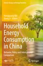 Text: "Household Energy Consumption in China: Behavior, Policy and International Comparison." Baum in Glühbirne, gelber Hintergrund.