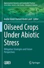 Buchtitel: "Oilseed Crops Under Abiotic Stress". Grüner Hintergrund mit Landschaft und Windkraftanlagen. Springer-Logo.