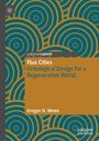 „Flux Cities: Ontological Design for a Regenerative World“ von Gregor H. Mews. Logo, türkises Muster auf braunem Hintergrund.