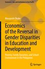 Buchtitel von Masayoshi Okabe: "Economics of the Reversal in Gender Disparities in Education and Development". Gelbes Cover.
