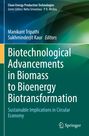 Buchtitel: "Biotechnological Advancements in Biomass to Bioenergy Biotransformation". Grüner Hintergrund, Springer-Logo.