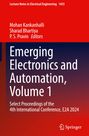 Titel: Emerging Electronics and Automation, Volume 1. Herausgeber: Mohan Kankanhalli, Sharad Bhartiya, P. S. Pravin. Springer-Logo unten.