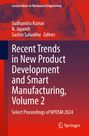 Titel: "Recent Trends in New Product Development and Smart Manufacturing, Volume 2". Zahnradzeichnungen als Hintergrund.