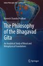 Titel: Die Philosophie der Bhagavad Gita. Autor: Ramesh Chandra Pradhan. 

Abstrakte blaue und rote Illustration.