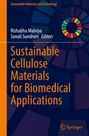 „Sustainable Cellulose Materials for Biomedical Applications“ steht vor abstraktem Hintergrund mit buntem Kreis.