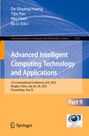 Buchtitel: Advanced Intelligent Computing Technology and Applications. Farben: Blau und Orange. Springer-Logo unten.