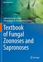Oben Text: "Microbial Zoonoses". Titel: "Textbook of Fungal Zoonoses and Sapronoses". Grünes mikroskopisches Bild.