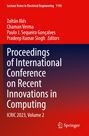 Proceedings of International Conference on Recent Innovations in Computing, Buch