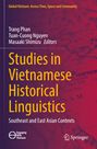 „Studies in Vietnamese Historical Linguistics“; roter Hintergrund mit Landkarte; Logos von „Engaging With Vietnam“ und Springer.