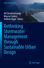 Text: "Rethinking Stormwater Management through Sustainable Urban Design". Hintergrund: Skyline mit Küstenlinie.