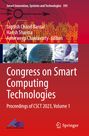 "Congress on Smart Computing Technologies," Rotton, technische Illustrationen oben, Logos unten.