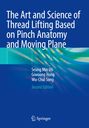 Titel: "The Art and Science of Thread Lifting Based on Pinch Anatomy and Moving Plane." Autoren: Seung Min Oh, Giwoong Hong, Wu-Chul Song. Zweite Edition. Unten Springer-Logo. Abstraktes, wellenförmiges Design in Blau- und Grüntönen.