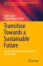 „Transition Towards a Sustainable Future“, Buchcover mit gelbem und rotem Hintergrund, Springer-Logo unten rechts.