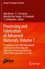 „Processing and Fabrication of Advanced Materials, Volume 1“ in Weiß auf rotem Hintergrund. Unten ist ein Logo.