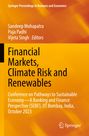 Text: "Financial Markets, Climate Risk and Renewables". Orange Hintergrund mit geometrischem Muster, Springer-Logo.