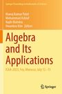 „Algebra and Its Applications, ICAA-2023, Fez, Morocco, July 12–15“ steht im Zentrum. Oben Namen von vier Editoren. Unten Springer-Logo. Hintergrund in Gelb- und Orangetönen.