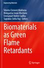 Titel: "Biomaterials as Green Flame Retardants". Oben stehen die Herausgeber. Hintergrund in Blau und Rot. Logo unten.