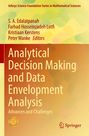 Titel: "Analytical Decision Making and Data Envelopment Analysis" mit Autoren und Springer-Logo. Hintergrund in Gelb-Orange.