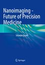Titel: "Nanoimaging - Future of Precision Medicine", Sikandar Shaikh. Abstrakte, wellenförmige blaue und grüne Muster.