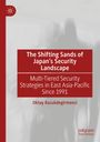 Ein rotes Label: "The Shifting Sands of Japan’s Security Landscape". Roter Hintergrund mit weißem Text. Links Logo.