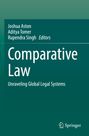 "Comparative Law: Unraveling Global Legal Systems" von Joshua Aston und anderen; dunkelgrüner Hintergrund, Springer-Logo.