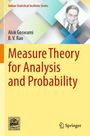 "Measure Theory for Analysis and Probability", Autoren: Alok Goswami, B. V. Rao. Logo von Springer unten. Geometrische Formen.