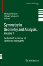 Titel: "Symmetry in Geometry and Analysis, Volume 1". Anthologie zu Ehren von Toshiyuki Kobayashi. Grünes Cover.