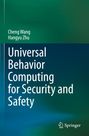 Text: "Cheng Wang, Hangyu Zhu, Universal Behavior Computing for Security and Safety, Springer". Grüner, blauer Hintergrund.