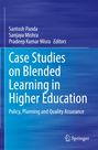 "Case Studies on Blended Learning in Higher Education" in weißem Text. Blaues, gestreiftes Hintergrund, Springer-Logo unten.