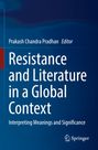 Text: "Resistance and Literature in a Global Context: Interpreting Meanings and Significance". Blaues Design, Springer-Logo.