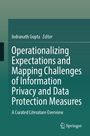 Text: "Operationalizing Expectations and Mapping Challenges of Information Privacy and Data Protection Measures." Grün-blauer Hintergrund.