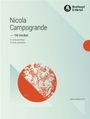 "Nicola Campogrande — 150 Decibel, für Viola und Klavier. Illustration mit antikem Motiv und ein schwarz-weißes Logo."