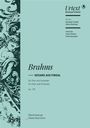 "Brahms Gesang aus Fingal op. 17b, Klavierauszug. Links: Detailreiche Illustration eines Engels oder Putto."