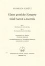 Heinrich Schütz: Kleine geistliche Konzerte, Heft 7, Noten