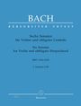 Johann Sebastian Bach (1685-1750): Sechs Sonaten für Violine und obligates Cembalo BWV 1014-1016, Noten