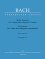 Johann Sebastian Bach (1685-1750): Sechs Sonaten für Violine und obligates Cembalo BWV 1017-1019, Noten